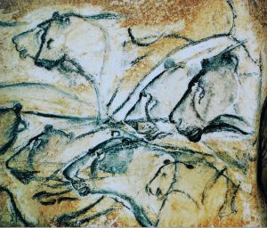 Representation of Cave Lions, Chauvet, France. Source: Wikipedia 