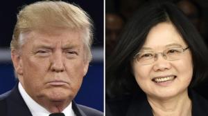 U.S. president-elect Donald Trump and Taiwan's President Tsai Ing-wen Source: Staff/AFP/Getty Images/Chicago Tribune 